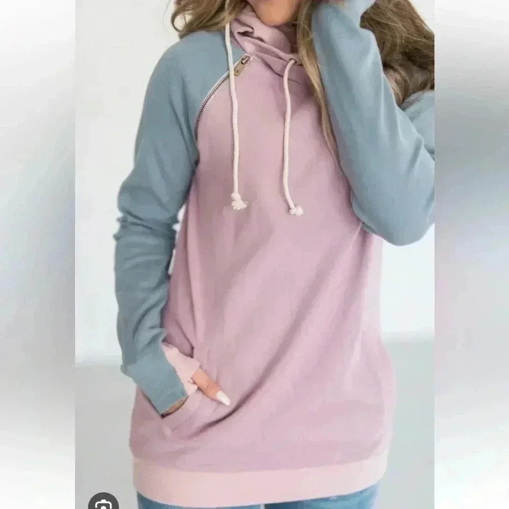 Ampersand Ave Dusty Pastels Doublehood Sweatshirt